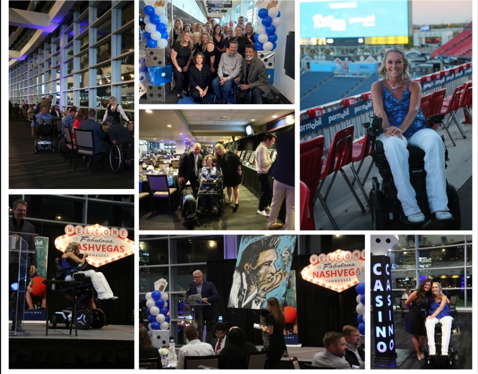 collage of images of CasinoNight at Nissan Stadium in Nashville, Tennessee